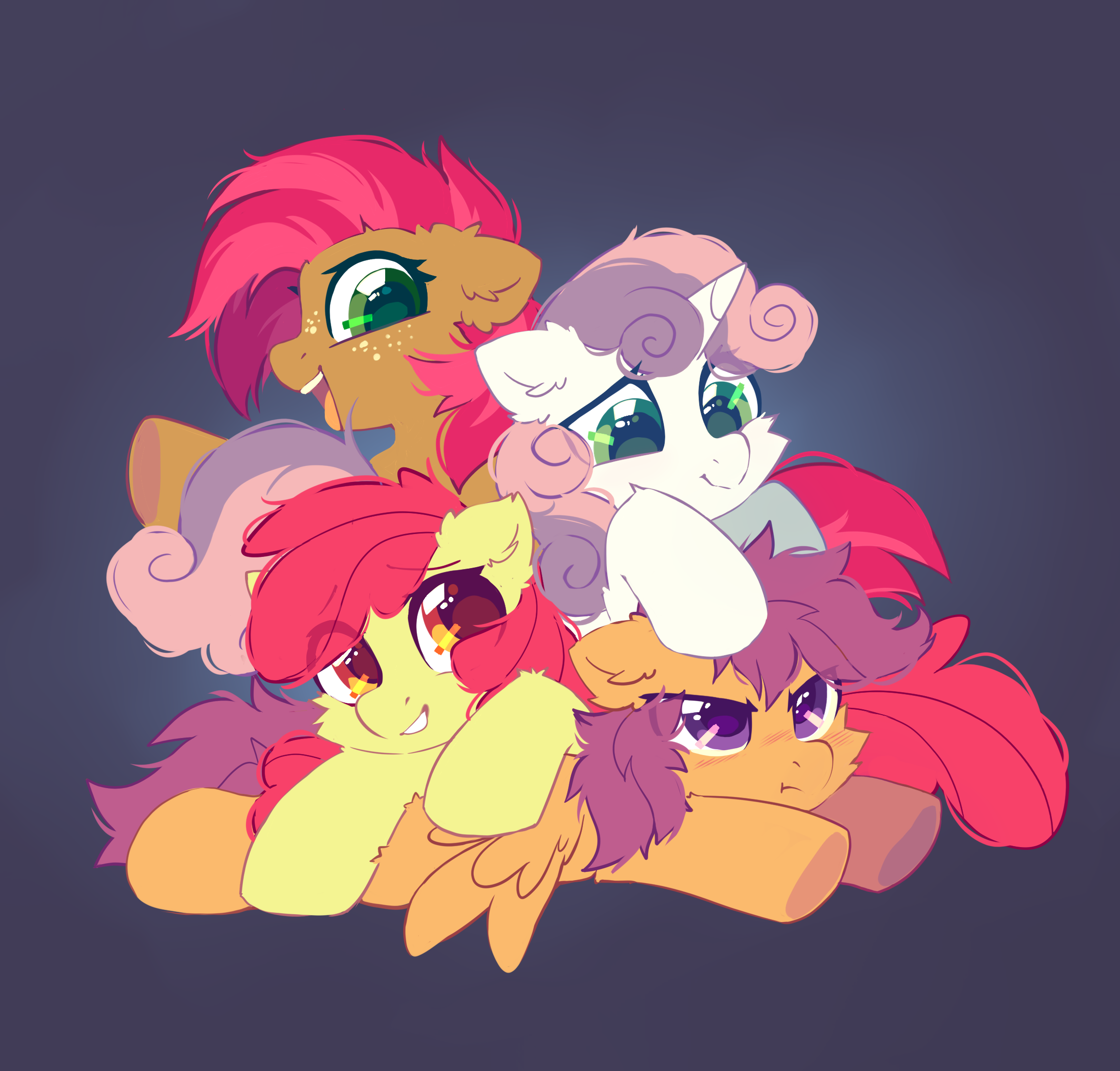 20231105001810958-2970003__safe_artist-colon-mirtash_apple+bloom_babs+seed_scootaloo_sweetie+belle_earth+pony_pegasus_pony_unicorn_g4_adorababs_adorabloom_cheek+fluff_cousins_cud
