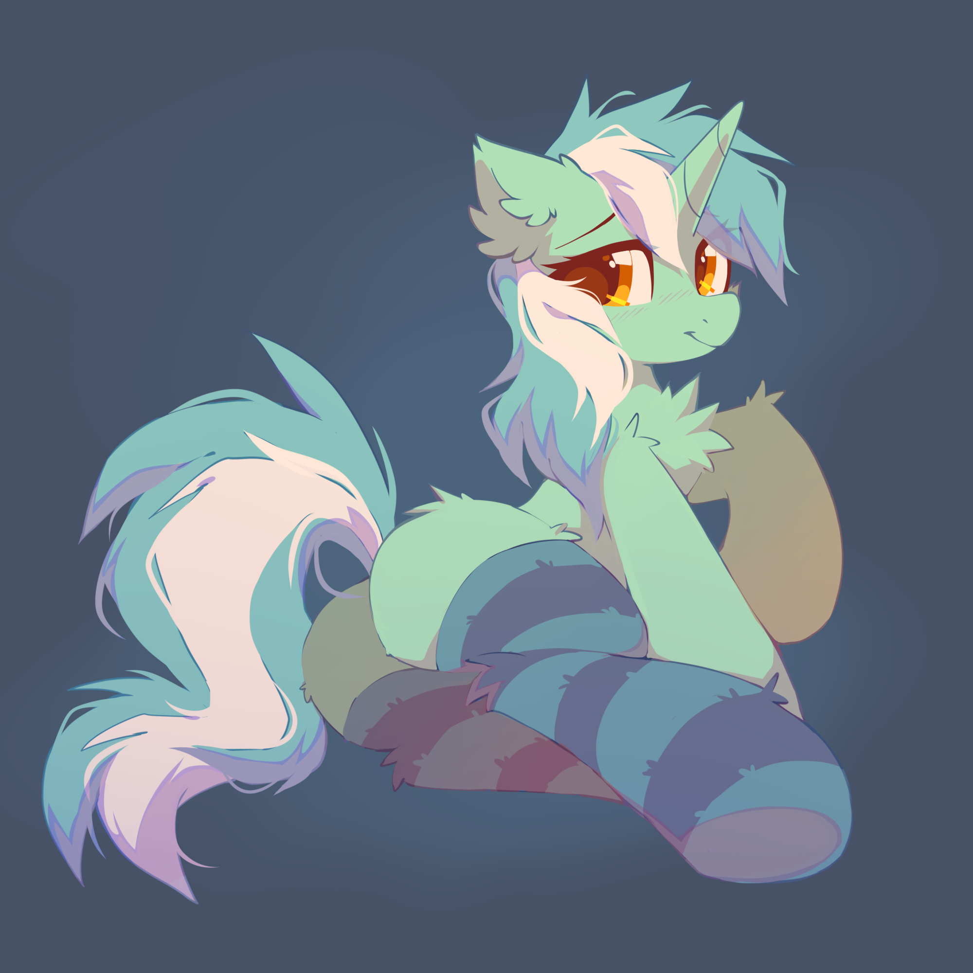 20231105001838463-3028803__safe_artist-colon-mirtash_lyra+heartstrings_pony_unicorn_blue+background_butt_chest+fluff_clothes_cute_ear+fluff_female_high+res_looking+at+you_lyrabet