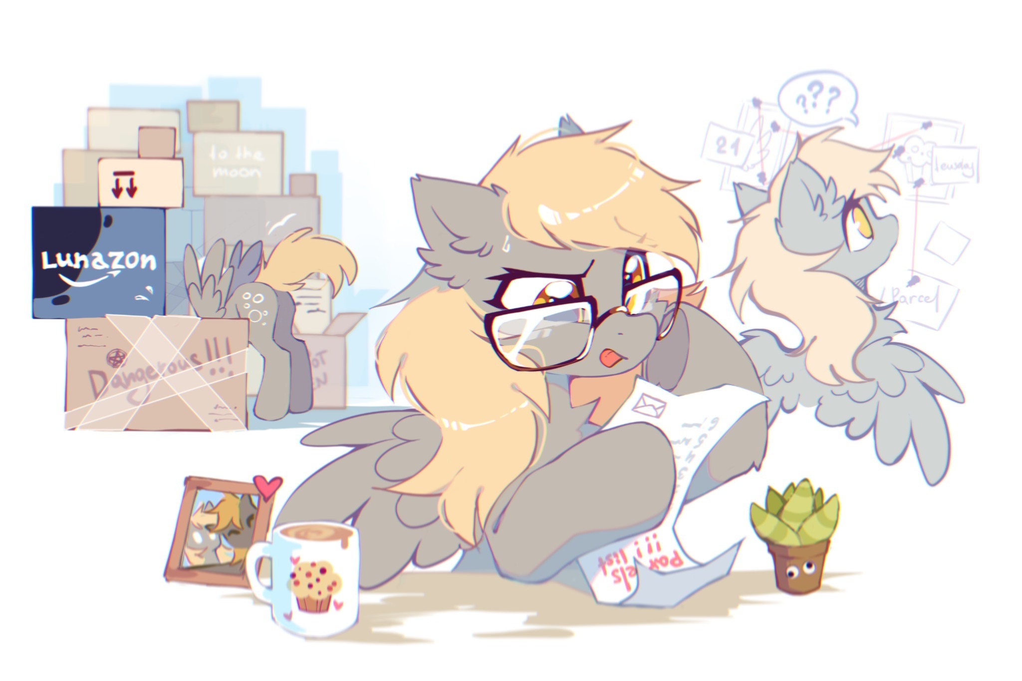 20231105001917991-3141631__safe_artist-colon-mirtash_part+of+a+set_derpy+hooves_pegasus_pony_-colon-p_amazon-dot-com_box_coffee_coffee+mug_cute_derpabetes_female_glasses_implied+