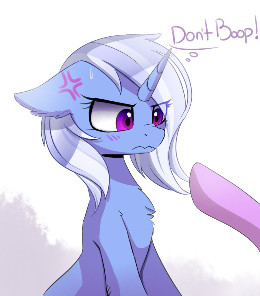 20231118011359520-1248569__safe_artist-colon-magnaluna_trixie_twilight+sparkle_alicorn_pony_unicorn_angry_annoyed_blushing_boop_chest+fluff_cross-dash-popping+veins_cute_diatrixe