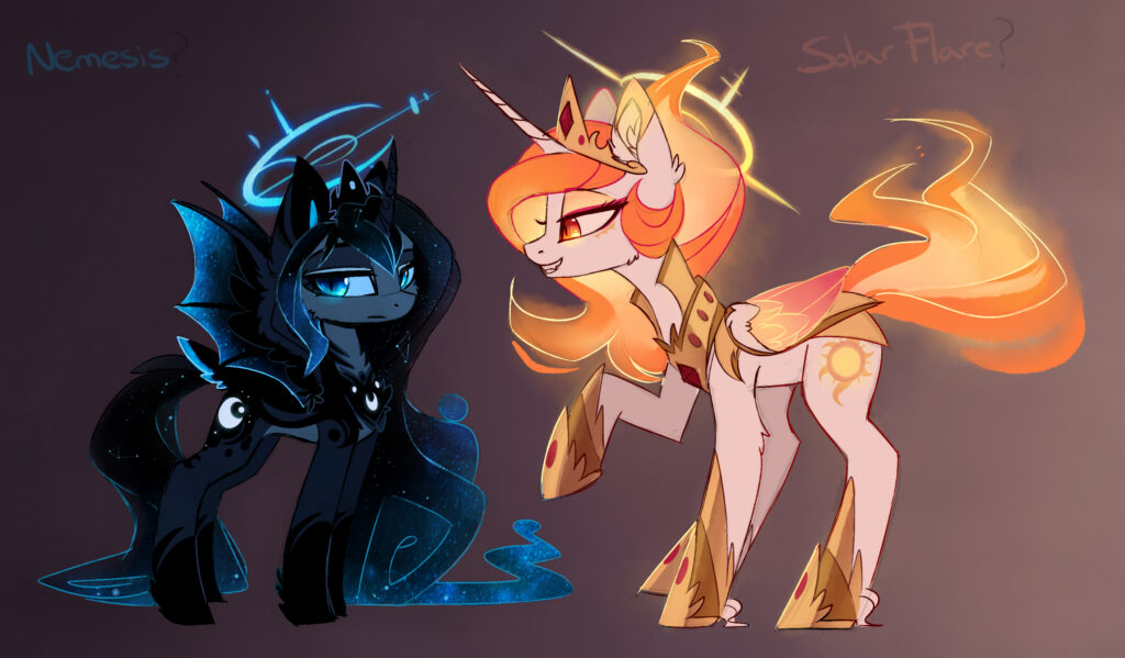 20231118012538633-1561349__safe_artist-colon-magnaluna_princess+celestia_princess+luna_alicorn_bat+pony_bat+pony+alicorn_elemental+pony_alternate+design_alternate+hairstyle_alter