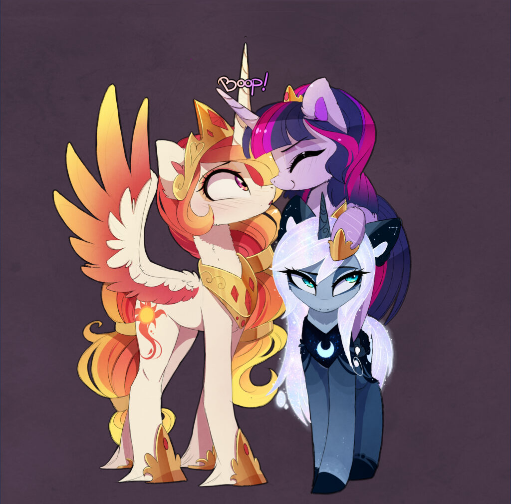 20231118012541703-1623470__safe_artist-colon-magnaluna_princess+celestia_princess+luna_twilight+sparkle_alicorn_pony_g4_-colon-o_alternate+cutie+mark_alternate+design_alternate+h