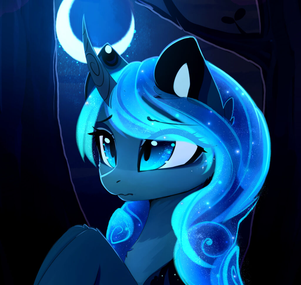 20231118012632570-1657902__safe_artist-colon-magnaluna_princess+luna_alicorn_pony_beautiful_bust_cheek+fluff_chest+fluff_cross-dash-eyed_curved+horn_cute_ethereal+mane_eye+clippi