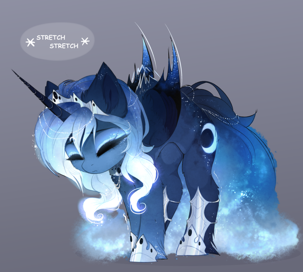 20231118013104379-2167755__safe_artist-colon-magnaluna_princess+luna_alicorn_pony_alternate+hairstyle_bat+wings_behaving+like+a+cat_butt+fluff_cheek+fluff_colored+wings_colored+w