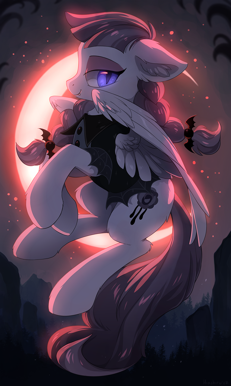 20231202222524824-1458662__safe_artist-colon-hioshiru_inky+rose_pegasus_pony_vampire_vampony_g4_honest+apple_blood+moon_crescent+moon_fangs_female_flying_looking+at+you_mare_moon