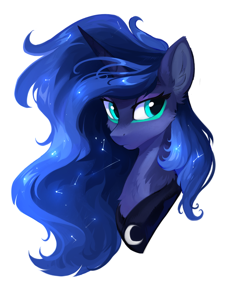 20231202223009302-1834012__dead+source_safe_artist-colon-hioshiru_princess+luna_alicorn_pony_g4_bust_cheek+fluff_chest+fluff_constellation_cute_ear+fluff_ethereal+mane_eyeshadow_