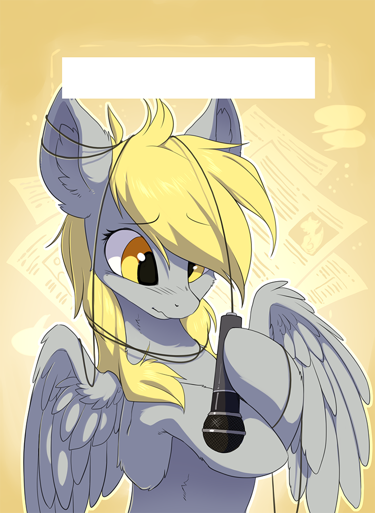 20231202223051816-1903001__dead+source_safe_artist-colon-hioshiru_derpy+hooves_pony_g4_badge_derpfest_microphone_tangled+up
