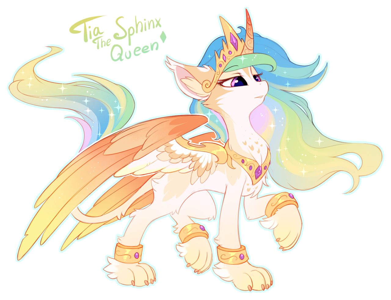 20231202223204965-2025808__safe_artist-colon-hioshiru_princess+celestia_sphinx_g4_alternate+design_catlestia_chest+fluff_crown_curved+horn_cute_cutelestia_ear+fluff_female_fluffy