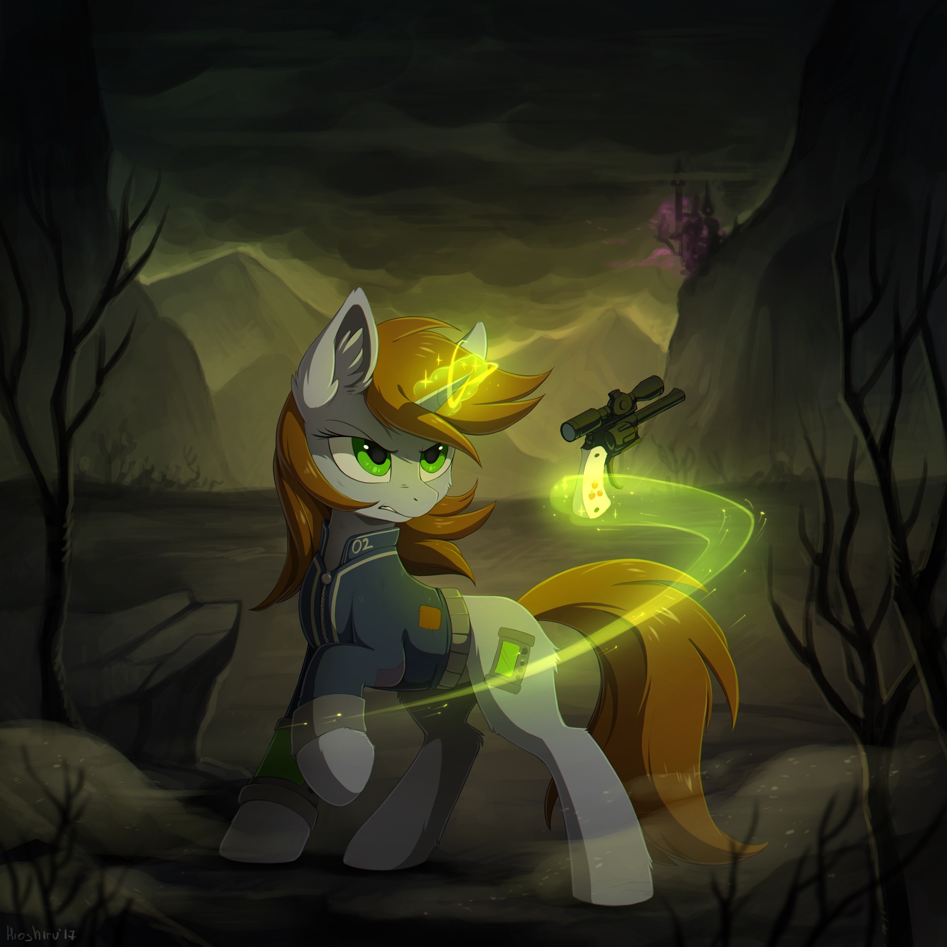 20231202223523927-2516726__safe_artist-colon-hioshiru_oc_oc+only_oc-colon-littlepip_pony_unicorn_fallout+equestria_canterlot_cheek+fluff_clothes_cover+art_ear+fluff_eyes+open_fan