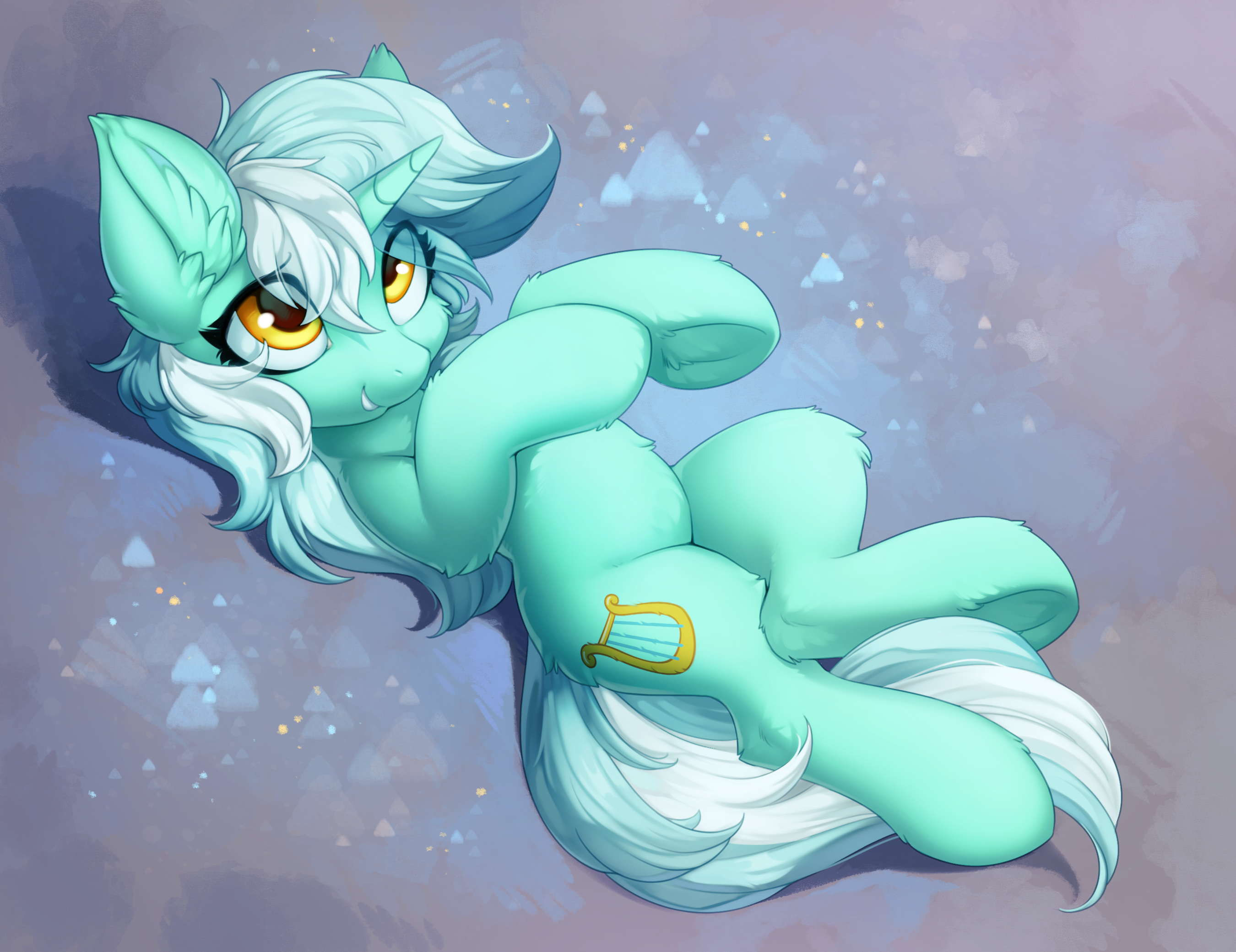 20231202223527494-2321227__safe_artist-colon-hioshiru_lyra+heartstrings_pony_unicorn_g4_cheek+fluff_cute_ear+fluff_female_frog+28hoof29_high+res_leg+fluff_lyrabetes_mare_on+back_