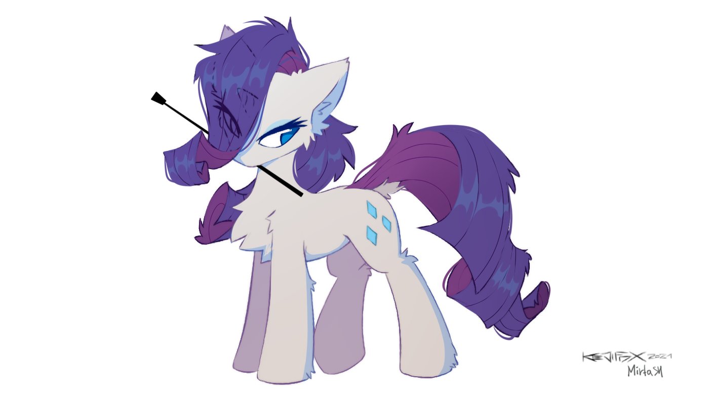 20231203001352615-2567520__safe_artist-colon-kejifox_artist-colon-mirtash_rarity_pony_unicorn_g4_chest+fluff_collaboration_dock_eye+clipping+through+hair_female_mare_mouth+hold_r