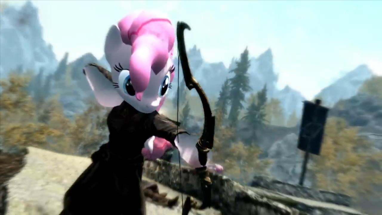 《上古卷轴5》中的萍琪派（Pinkie Pie in Skyrim – Smile）-EquestriaMemory